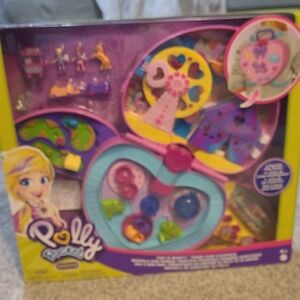 Polly Pocket Heart-Shaped Adventure Set - Pink and Blue